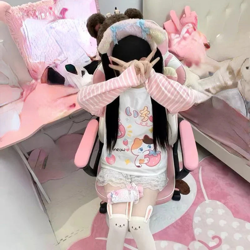 T-shirt Harajuku w paski